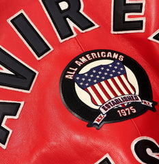 Men's Avirex Leather Jacket Iconic Avirex jacket (Red )