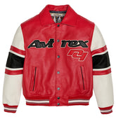 Men's Avirex Carolina Red LEGEND USA Real Bomber American Flight Leather Jackets