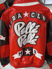 Mens Pelle Pelle Ameican Bruiser Genuine Leather Bomber Jackets