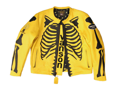 Special Edition Vanson Leather X Bones Jacket ( Yellow- Black )