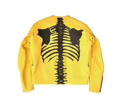 Special Edition Vanson Leather X Bones Jacket ( Yellow- Black )