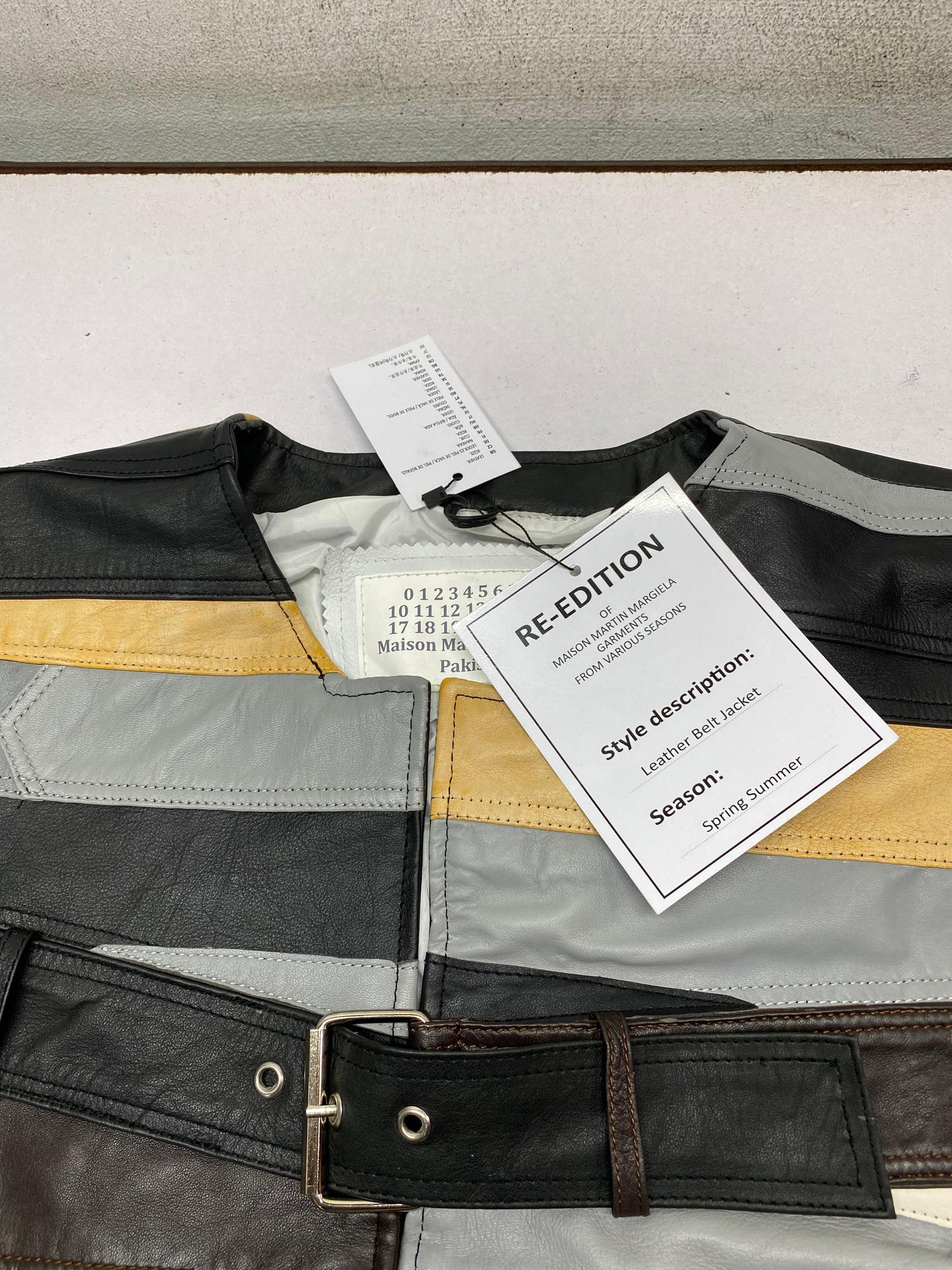 Custom color Leather High Demand Leather Martin  x H&M Belt Leather Jacket- Limited Edition