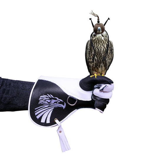 Pack of 10 Custom Left-Hand Falconry Gloves – Natural Leather Eagle, Hawk & Bird Handling Gloves for Cold Weather Training (Wholesale)