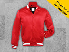 Satin Varsity Jacket Custom solid satin varsity Jacket |personalised Bomber satin jacket | men's &amp; women in various colours