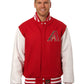 Arizona Diamondbacks Domestic Two-Tone Wool and Leather Jacket-Red/White