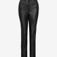Black Leather High Waist Straight-Leg Pant for Women (Premium Quality)