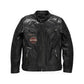 Harley Davidson Embroidery Men Eagle Design Natural Leather Jacket