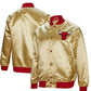 Men's Chicago Bulls Mitchell & Ness Gold Fashion Lightweight Satin Full-Snap Jacket