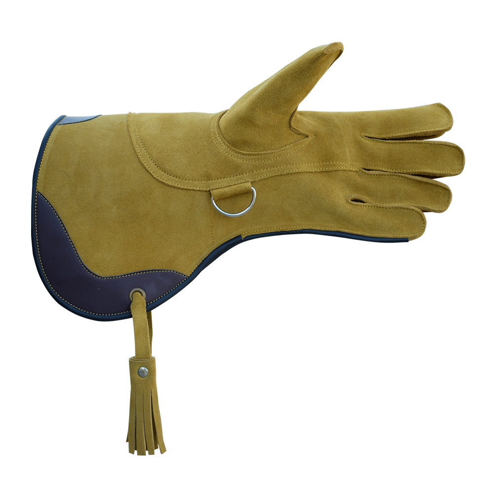 Pack of 10 Custom Left Hand Falconry Gloves – Durable Suede Leather Eagle & Bird Handling Gloves