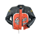 VANSON SPEEDWAY CLASSIC LEATHER JACKET AMERICAN BLACK + ORANGE