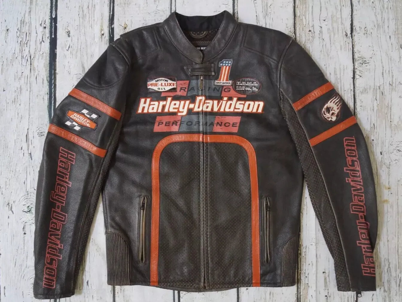 Rare Harley-Davidson Motorcycle Men’s Half Mile Black Original Cowhide Leather Jacket