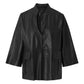 KyleDEP Women’s Nero Genuine Leather Top Black