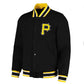 MLB Pittsburgh Pirates Varsity Jacket Black Satin Jacket Custom Varsity Jackets Letterman Jacket Baseball Jackets