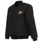 Anaheim Ducks JH Design Reversible Wool Jacket Embroidered Logos - Black