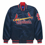 MLB St. Louis Cardinals Varsity Jacket Satin Baseball Jackets Team Varsity Jackets Letterman- Navy Blue