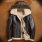 Mens RAF Sheepskin Jacket With Removable Hood Brown