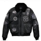Avirex Black G-1 Bomber men’s Leather Jacket-Black