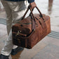 Personalized Full Grain Leather Duffle Bag