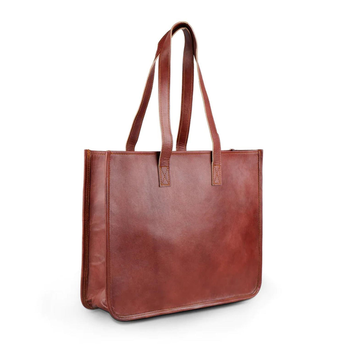 Trendy Look Athena Women’s Leather Tote Bag Vintage Genuine Brown Leathers