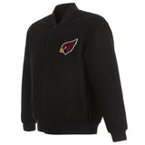 Arizona Cardinals Reversible Wool Jackets - Black