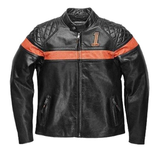 Harley Davidson Genuine Leather Motorcycle Men’s Jacket