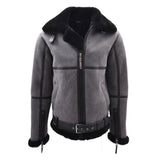 Original RAF Flying Sheepskin Jacket Tyler Grey Black Shearling