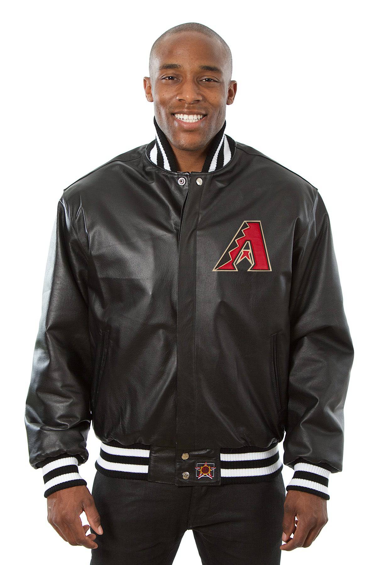 Arizona Diamondbacks Complete Leather Jacket - Black