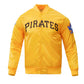 MLB Pittsburgh Pirates Varsity Jacket Golden Satin Baseball Jacket Team Varsity Jackets