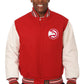 Atlanta Hawks Domestic Two-Tone Wool and Leather Jacket-Red/White