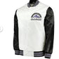 MLB Colorado Rockies Varsity Jacket Satin Jacket Team Varsity Jackets Baseball Jacket Letterman Jacket- White Black