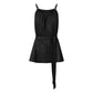 Premium Quality Women’s Leather top with Waistband Nero Black