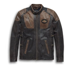 Men's Handmade Harley Davidson Triple Vent Passing Leather Motorcycle Jackets