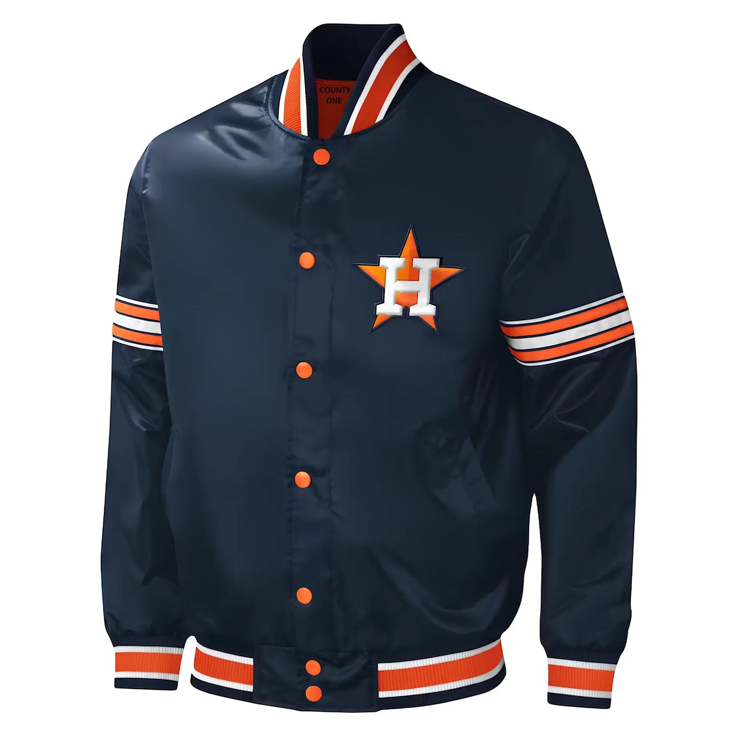 MLB Houston Astros Varsity Jacket Satin Jacket Custom Varsity Jackets Baseball Jacket Letterman Jackets- Navy Blue
