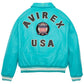 Men’s Avirex Leather Jacket Iconic Avirex Jacket (Blue Green)
