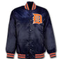MLB Detroit Tigers Varsity Jacket Satin Jacket Team Varsity Jackets Baseball Jacket Letterman Custom Varsity Jackets- Navy Blue