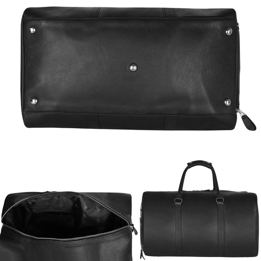 Polo Ralph Lauren Leather Duffle Bag Black Leather with dust Cover