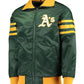MLB Oakland Athletics Green Satin Jacket Team Varsity Jackets