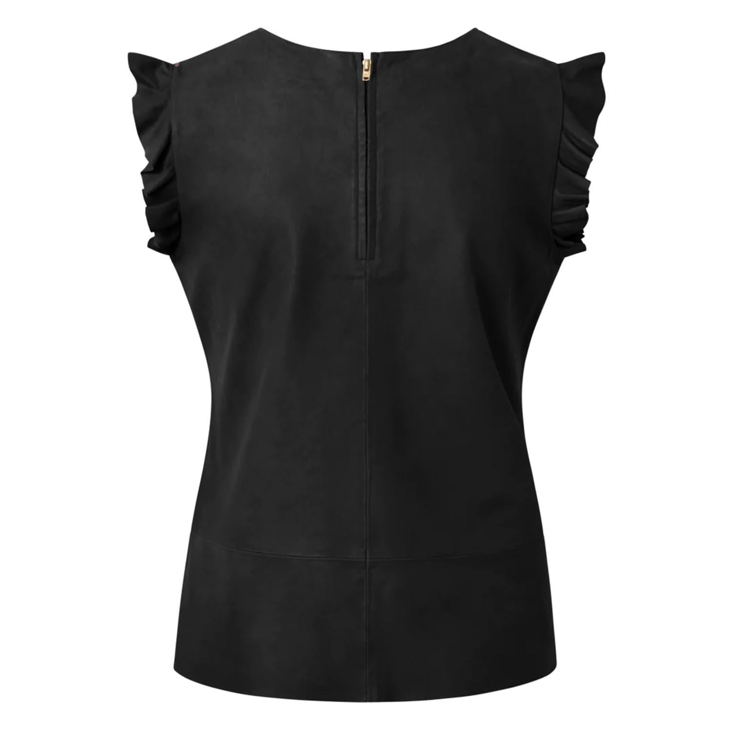 Leather Women’s Top Soft Quality Nero Black