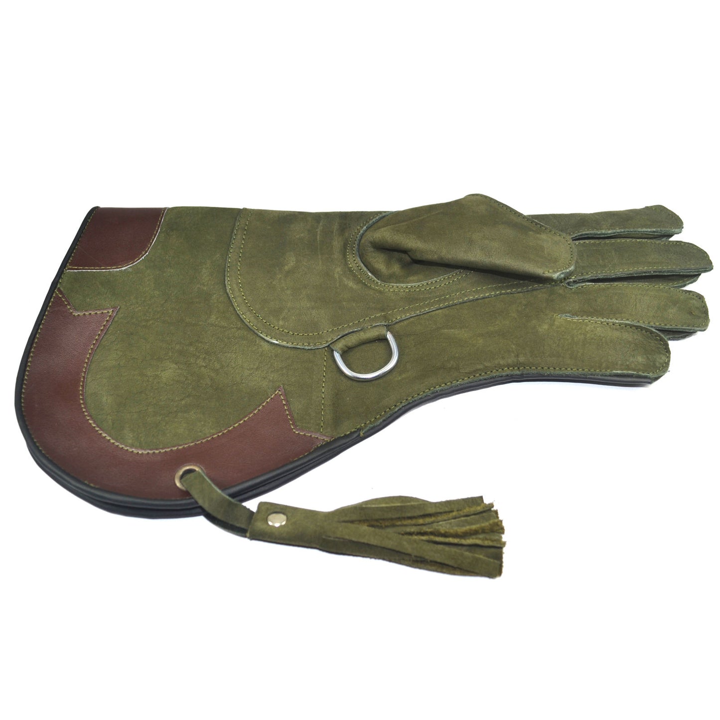 Bulk Pack of 10 Custom Left-Hand Falconry Gloves | Nubuck Leather Eagle, Hawk & Bird Handling Gloves for Cold Weather Training