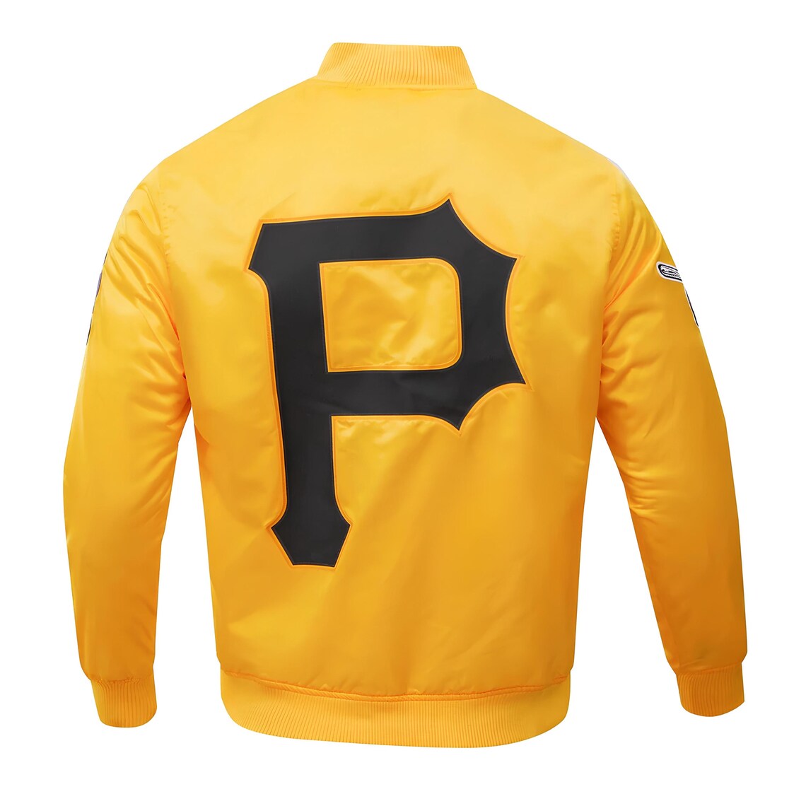 MLB Pittsburgh Pirates Varsity Jacket Golden Satin Baseball Jacket Team Varsity Jackets