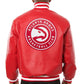 Atlanta Hawks Full Cowhide Leather Jacket - Red