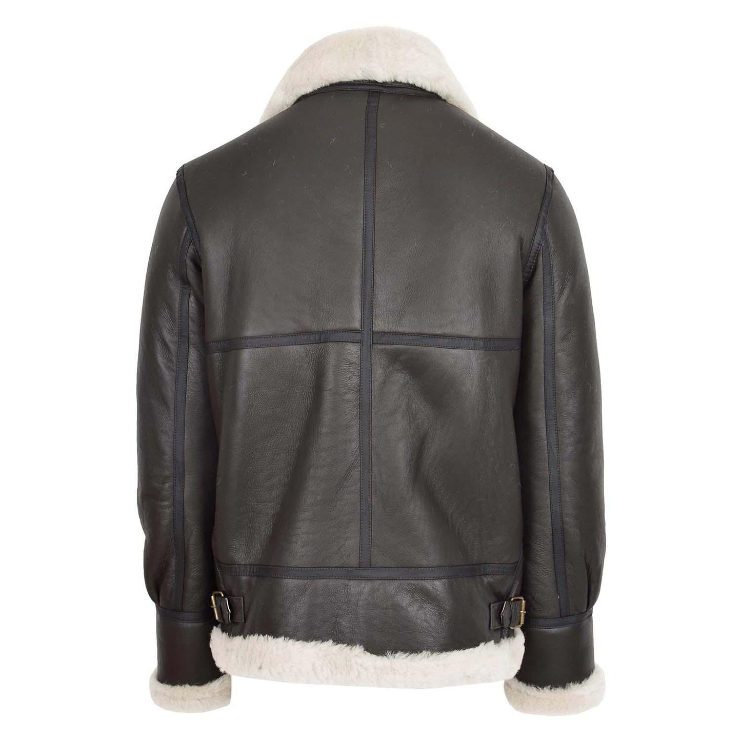 Men’s Classic B3 Original Sheepskin Jacket Brown White
