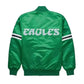 Philadelphia Eagles 80s Retro Kelly Green Varsity Satin Bomber Jacket NFL Varsity Letterman Style