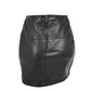 Ladies Leather 16inch Mini Length Pencil Skirt SKT5 Black