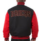 Arizona Diamondbacks Two-Tone Wool Jacket Handcrafted Leather Logos - Black/Red