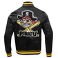 MLB Pittsburgh Pirates Varsity Jacket Satin Jacket Custom Varsity Jackets Letterman Jacketst Baseball- Black