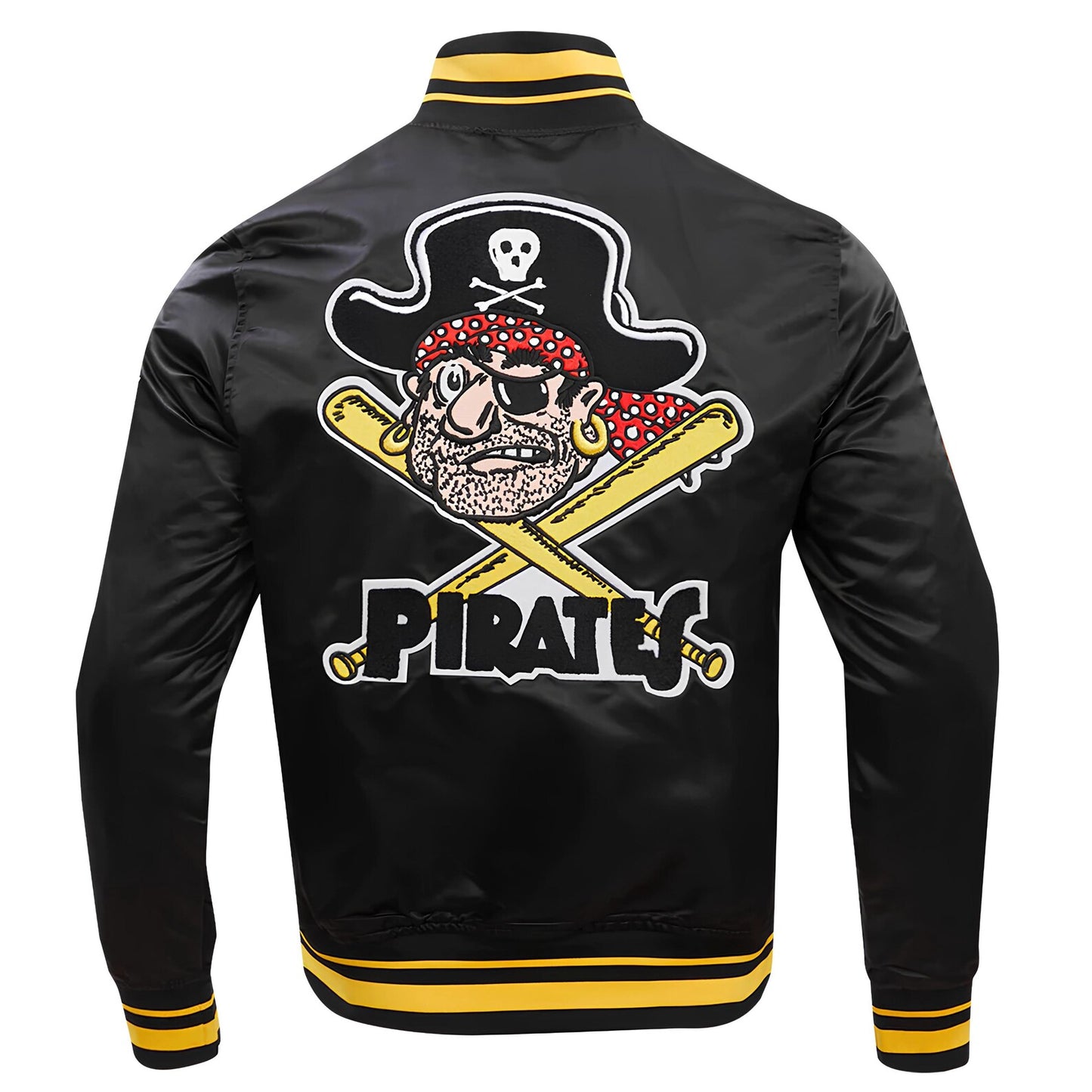MLB Pittsburgh Pirates Varsity Jacket Satin Jacket Custom Varsity Jackets Letterman Jacketst Baseball- Black