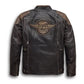 Men's Handmade Harley Davidson Triple Vent Passing Leather Motorcycle Jackets