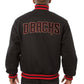 Arizona Diamondbacks Wool Jacket Handcrafted Leather Logos - Black