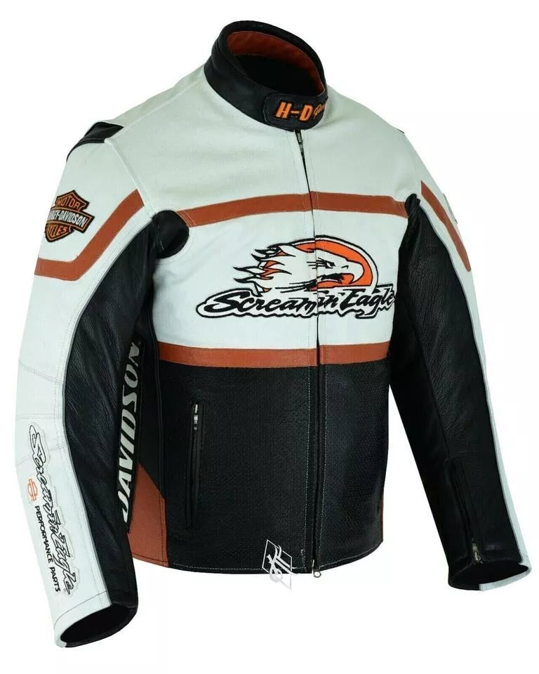 Excellent Quality Harley Davidson Men's Raceway Screaming Eagle leather jacket